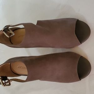 Antonio Melani peep toe, ankle, heeled boot.